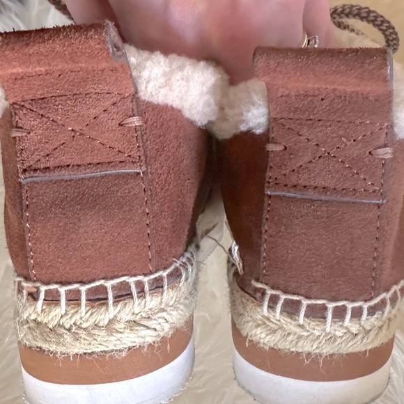 Women’s See By Chloe Genuine Shearling  Lace-Up Espadrille size 37 - Picture 7 of 9
